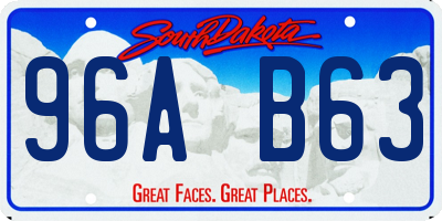 SD license plate 96AB63