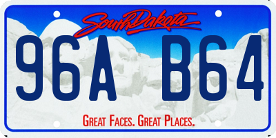 SD license plate 96AB64