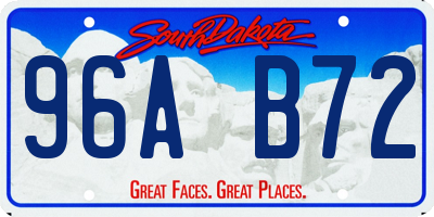 SD license plate 96AB72