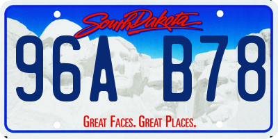 SD license plate 96AB78