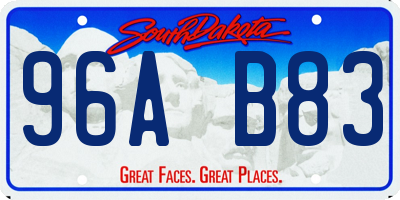 SD license plate 96AB83