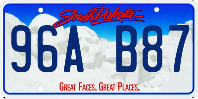 SD license plate 96AB87