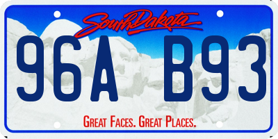 SD license plate 96AB93