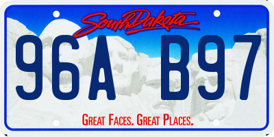 SD license plate 96AB97