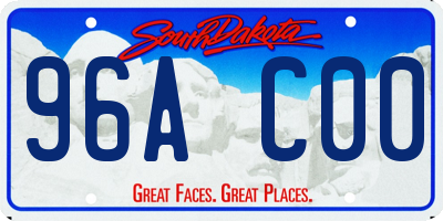 SD license plate 96AC00