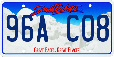 SD license plate 96AC08