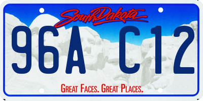 SD license plate 96AC12
