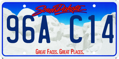 SD license plate 96AC14