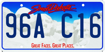 SD license plate 96AC16