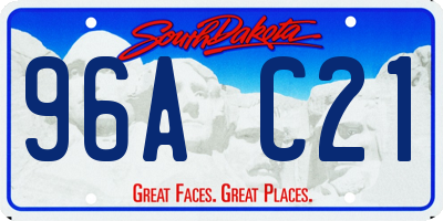 SD license plate 96AC21