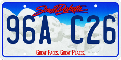SD license plate 96AC26