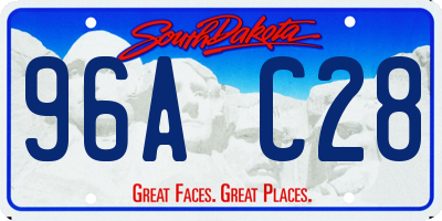 SD license plate 96AC28