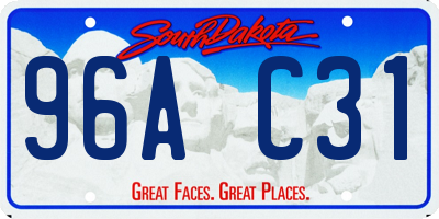 SD license plate 96AC31
