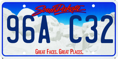 SD license plate 96AC32
