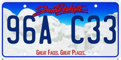 SD license plate 96AC33