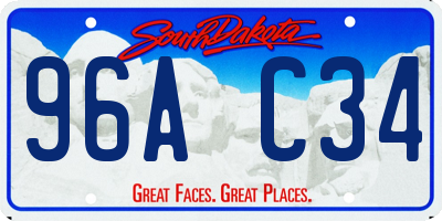 SD license plate 96AC34