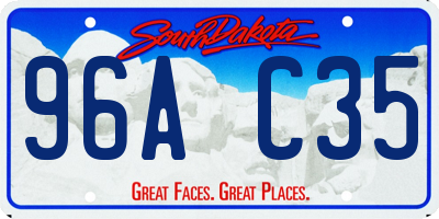 SD license plate 96AC35