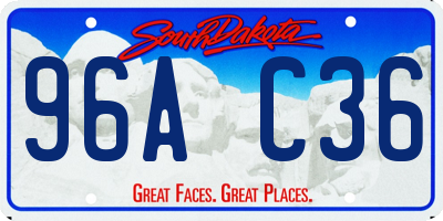 SD license plate 96AC36