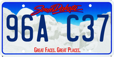 SD license plate 96AC37
