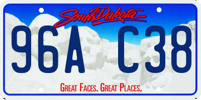 SD license plate 96AC38