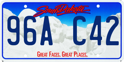 SD license plate 96AC42