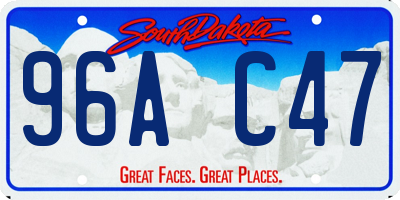 SD license plate 96AC47