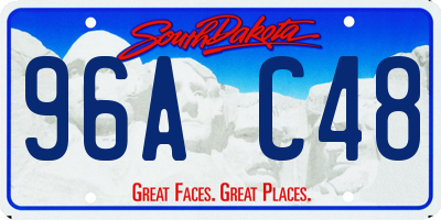SD license plate 96AC48