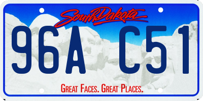SD license plate 96AC51