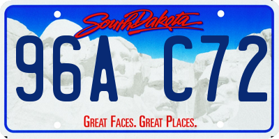 SD license plate 96AC72
