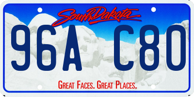SD license plate 96AC80