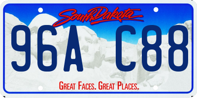 SD license plate 96AC88