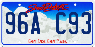 SD license plate 96AC93