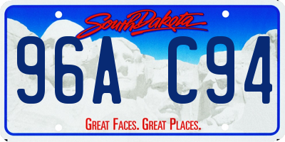 SD license plate 96AC94
