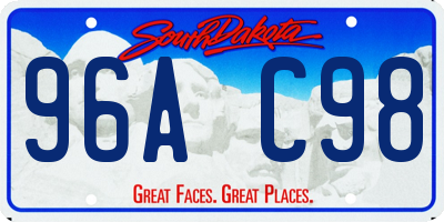 SD license plate 96AC98