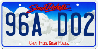 SD license plate 96AD02