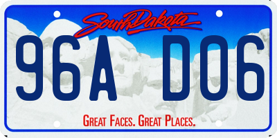 SD license plate 96AD06