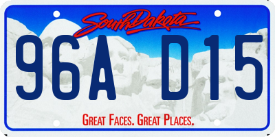 SD license plate 96AD15