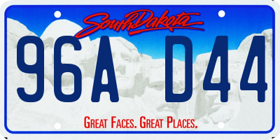 SD license plate 96AD44