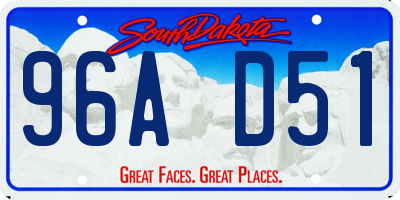 SD license plate 96AD51