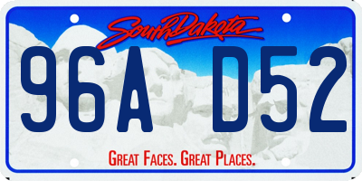 SD license plate 96AD52