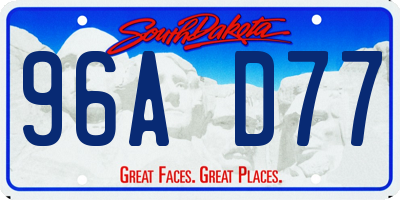 SD license plate 96AD77