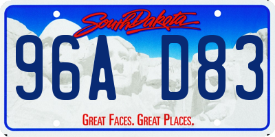 SD license plate 96AD83