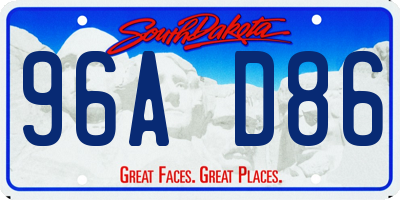 SD license plate 96AD86
