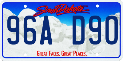 SD license plate 96AD90