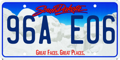 SD license plate 96AE06