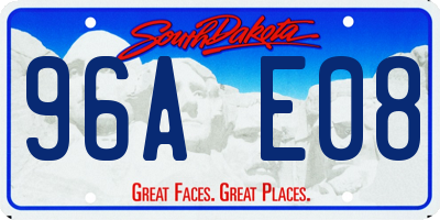 SD license plate 96AE08