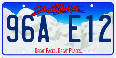 SD license plate 96AE12