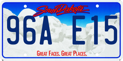 SD license plate 96AE15
