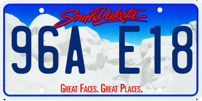 SD license plate 96AE18