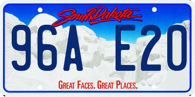 SD license plate 96AE20
